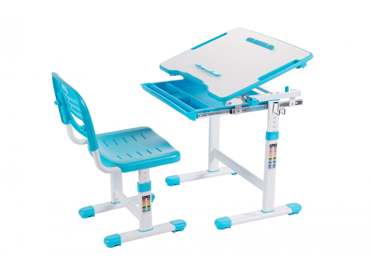 Ergonomic Desk With Chair Blue